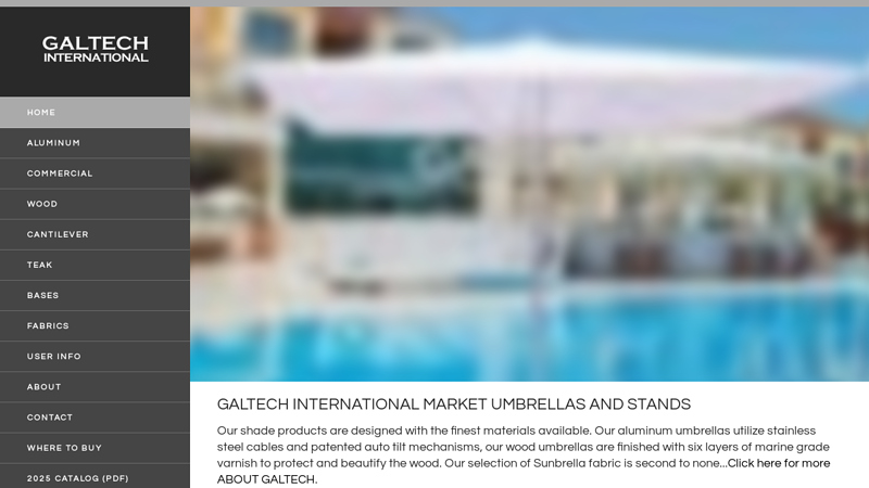 Galtech International Market Umbrellas and Stands