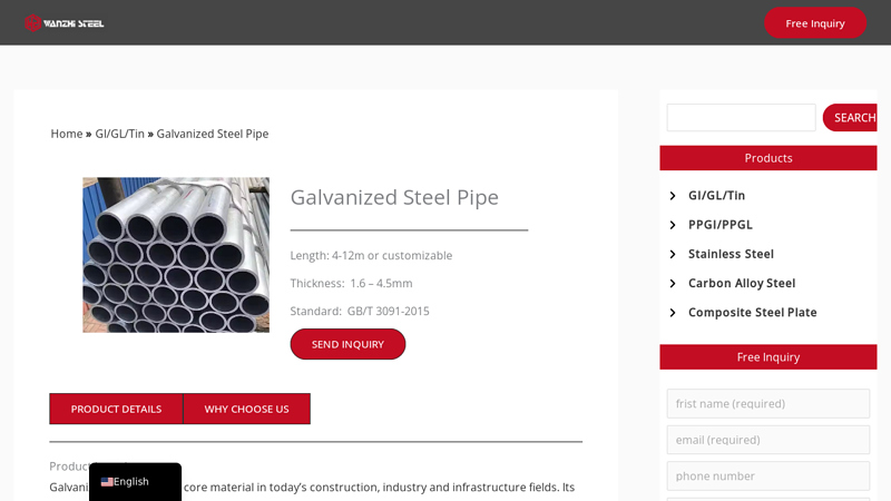 Galvanized Steel Pipe Suppliers In China