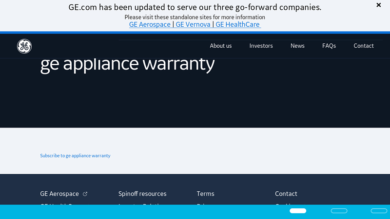 ge appliance warranty