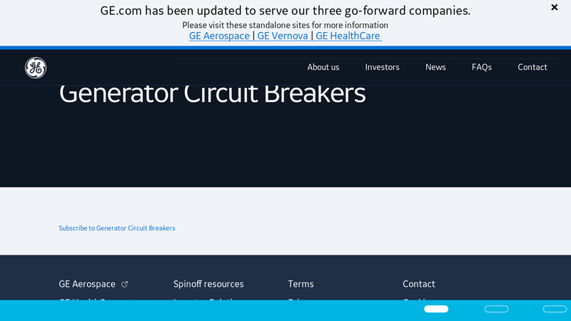Generator Circuit Breakers