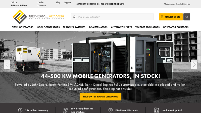 GenPowerUSA ~ Diesel Generator & Parts Distributor