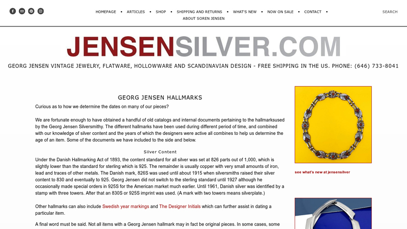 Georg Jensen Hallmarks