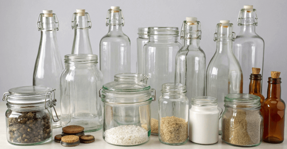 Glass Bottles, Jars & Containers