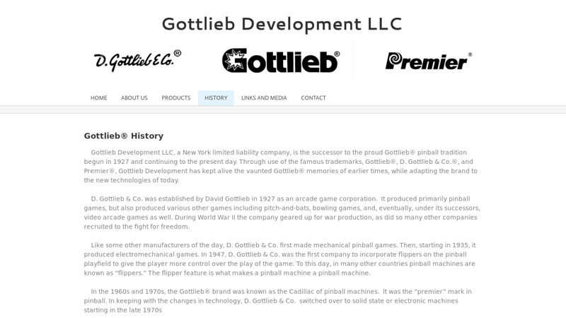 Gottlieb® Pinball History