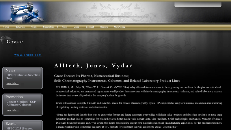 Grace, Alltech HPLC columns