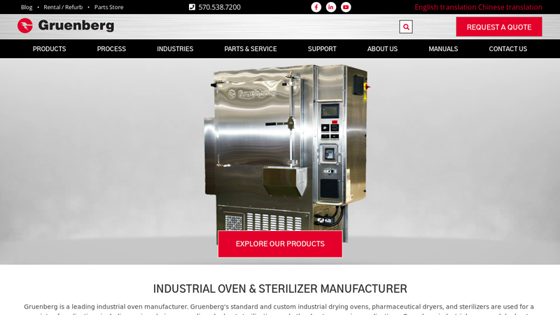Gruenberg: Industrial Oven Manufacturer