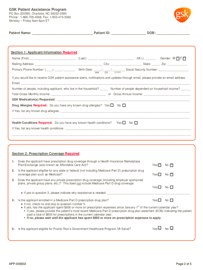 GSK Patient Assistance Program