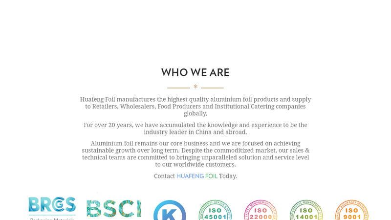 Guangzhou Huafeng Aluminum Foil Technologies Co Ltd