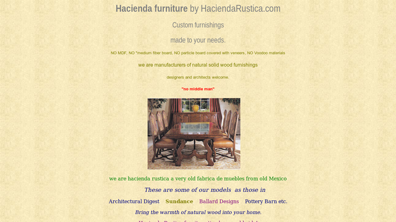 Hacienda furniture by HaciendaRustica.com