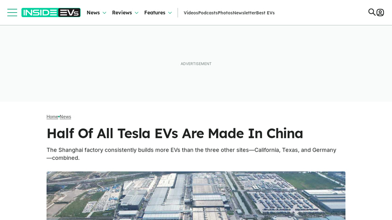 Half Of All Tesla EVs Are Made In China
