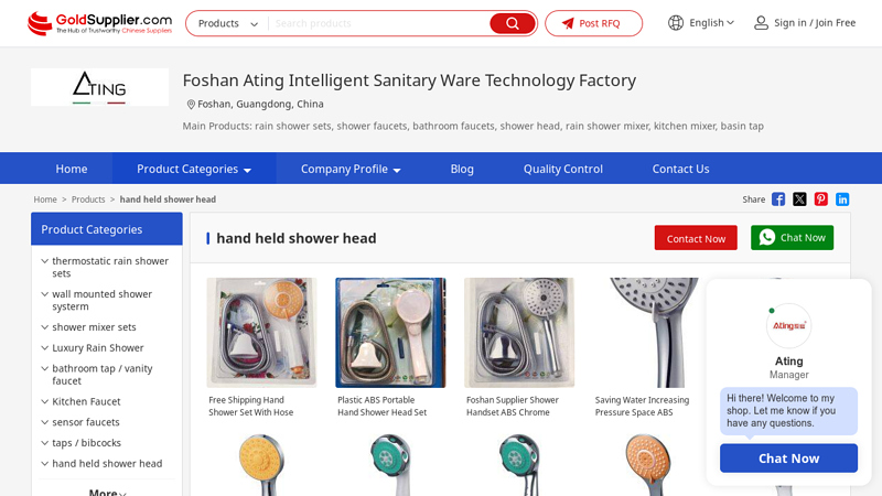 hand held shower head from China Manufacturers