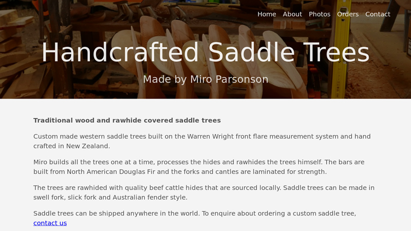 Handcrafted Saddle Trees