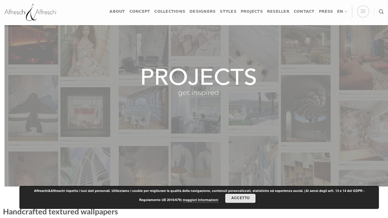 Handcrafted textured wallpapers