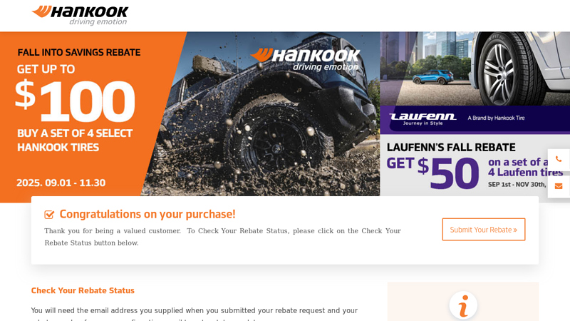 Hankook Tire Rebate