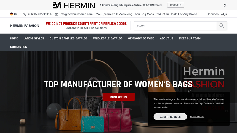 HerminFashion: Women's Bag Manufacturer