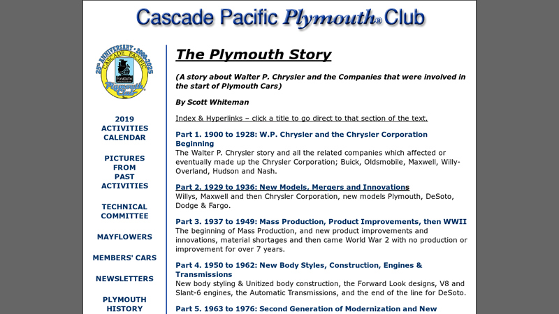 History of the Plymouth Automobile