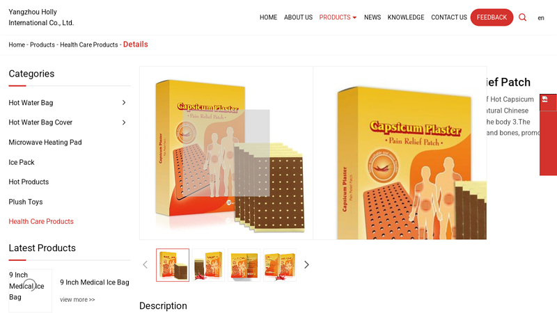 Hot Capsicum Plaster Pain Relief Patch