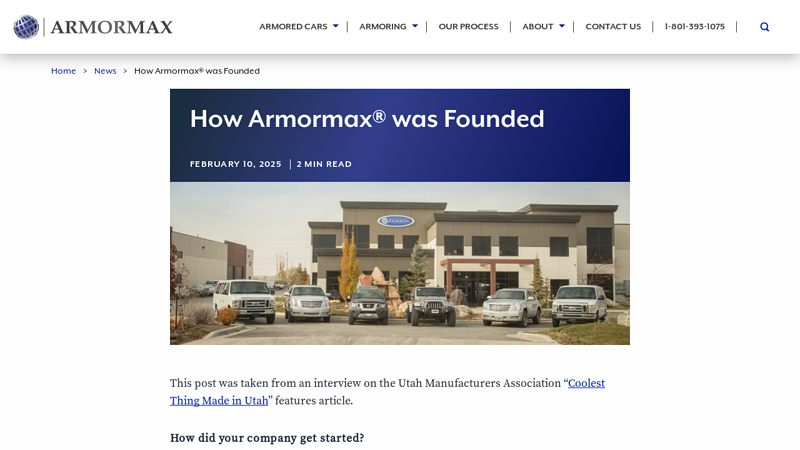 How Armormax® was Founded