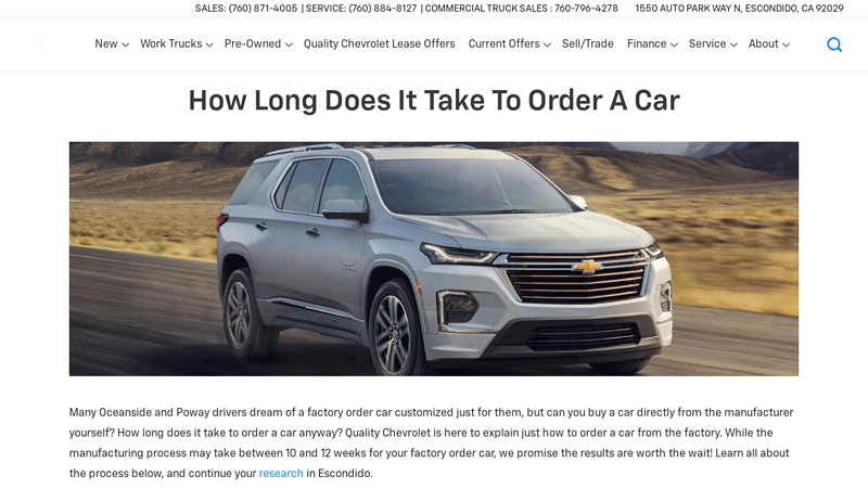 How Long Does It Take to Order a Car?
