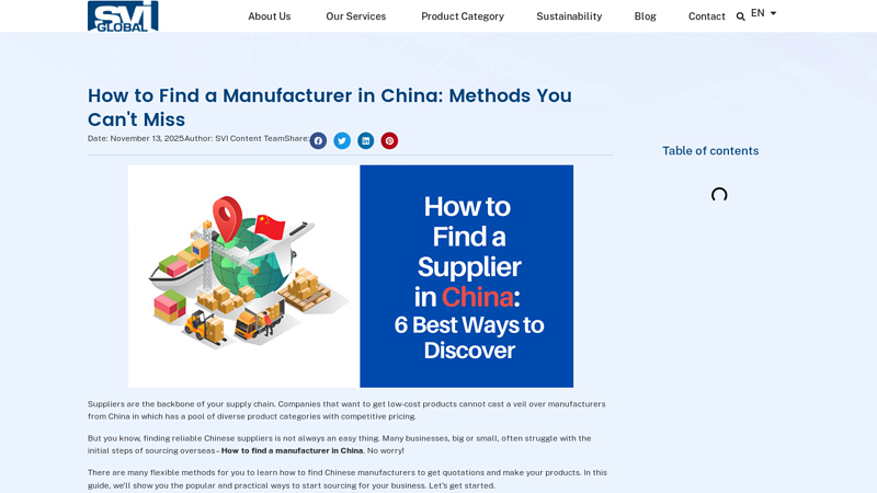How to Find a Manufacturer in China