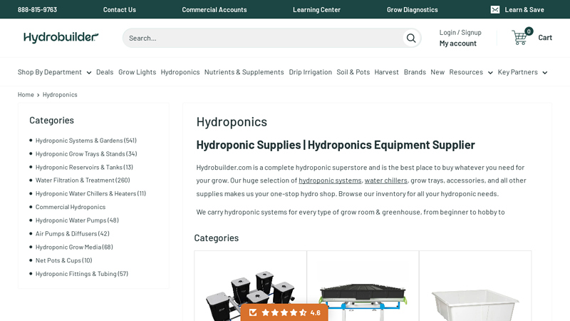 Hydroponic Systems, Equipment & Grow Supplies