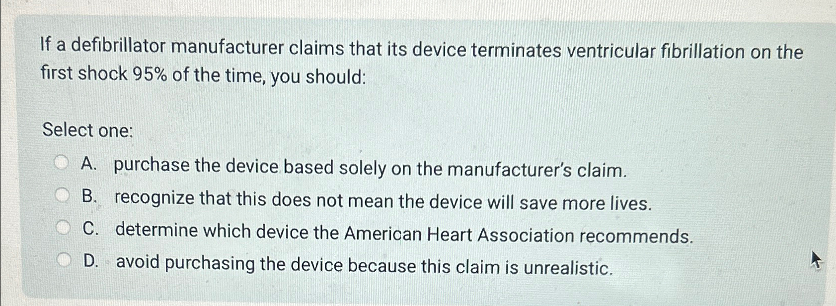 If A Defibrillator  Claims industry insight