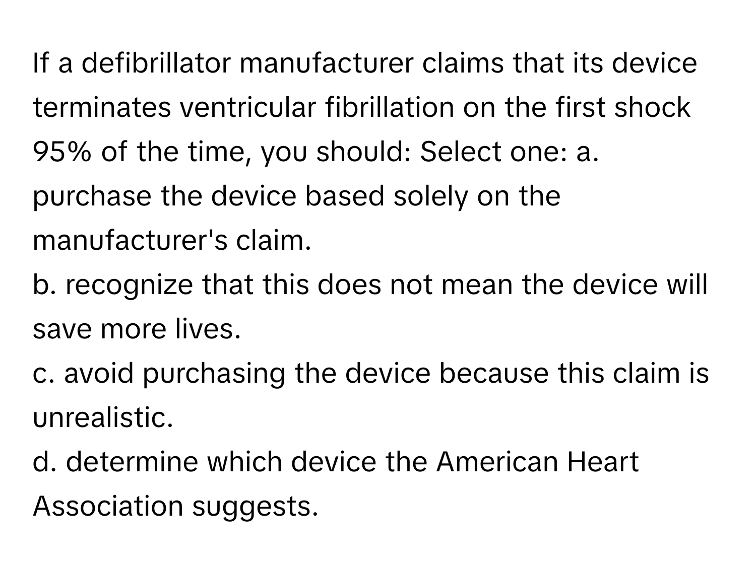 If A Defibrillator  Claims industry insight