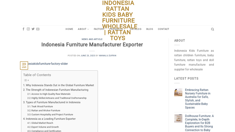 Indonesia Furniture Manufacturer Exporter