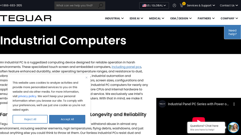 Industrial PCs, Embedded Computers & Monitors, Fanless & Rugged
