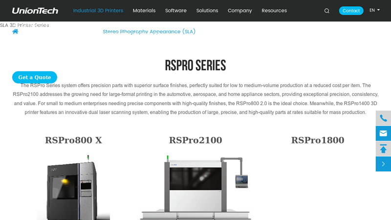 Industrial SLA 3D Printer Series for Sale
