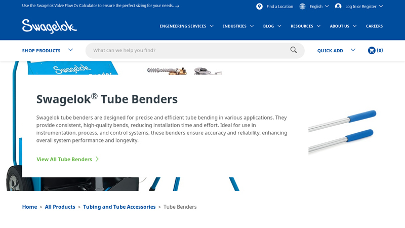 Industrial Tube Benders and Bending Tools