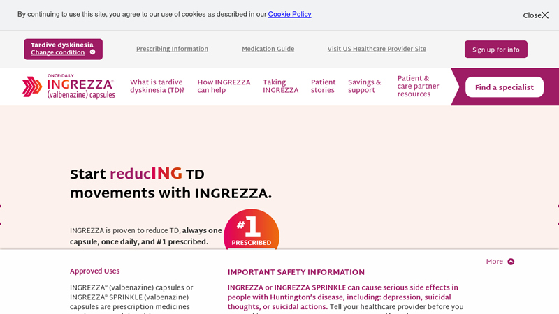 INGREZZA® (valbenazine) capsules