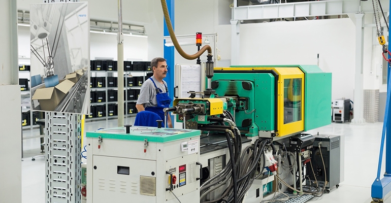 Injection molding machines & after