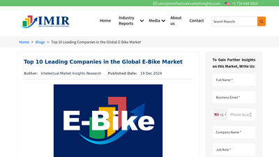Top 10 Leading Companies in the Global E-Bike Market