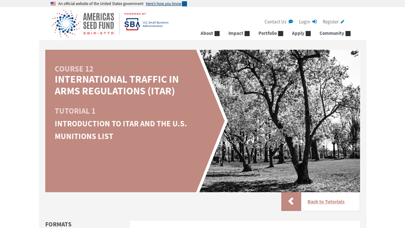Introduction to ITAR and the U.S. Munitions List -