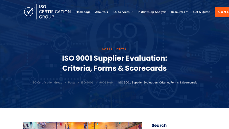 ISO 9001 Supplier Evaluation