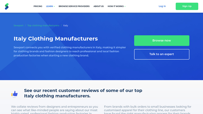 Italy Clothing Manufacturers
