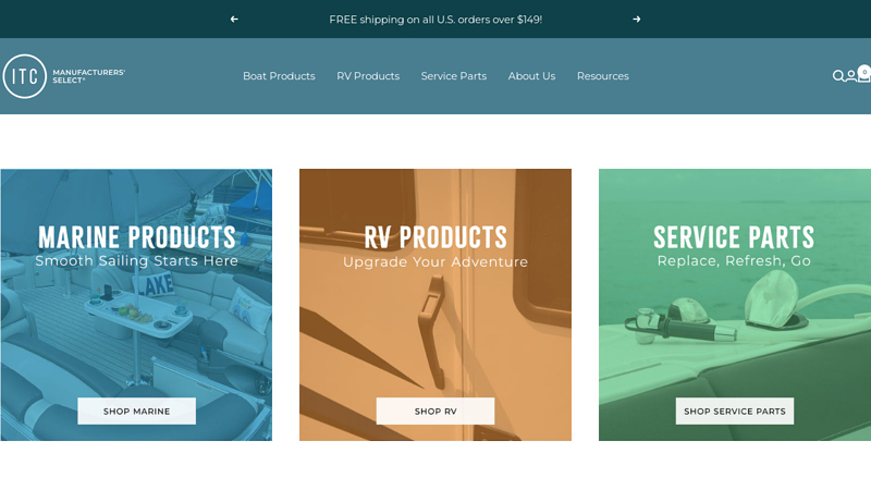 ITC SHOP NOW: Boat & RV Accessories