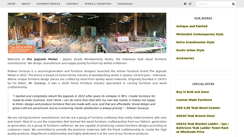 JEGOODS MEBEL Indonesia Teak Wood Furniture Manufacturer