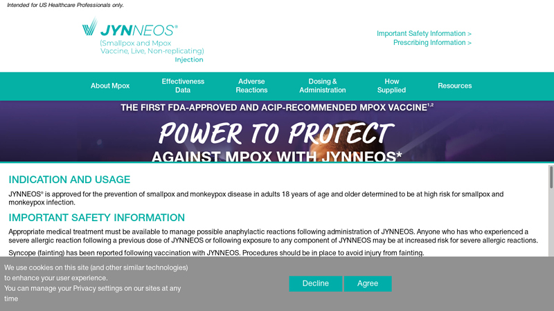 JYNNEOS (Smallpox and Monkeypox Vaccine, Live, Non
