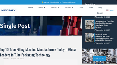 Top 10 Tube Filling Machine Manufacturers Today – Global Leaders ...