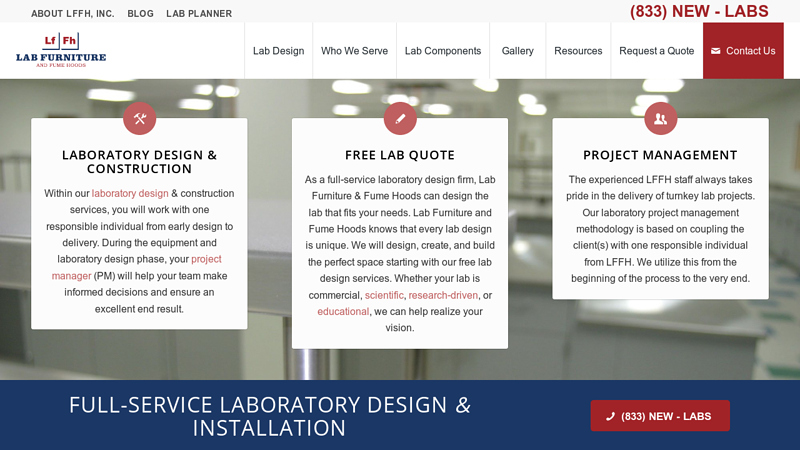 Lab Furniture Manufacturers • LFFH, Inc.
