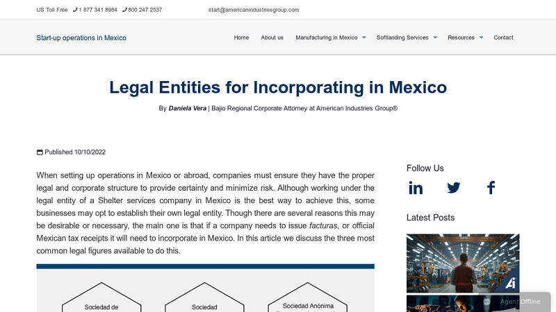Legal Entities for Incorporating in Mexico