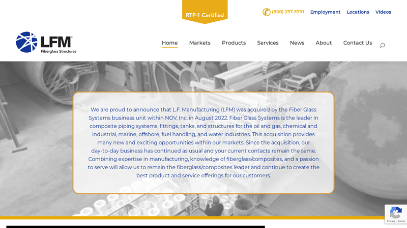 LF Manufacturing – Manufacturer of fiberglass