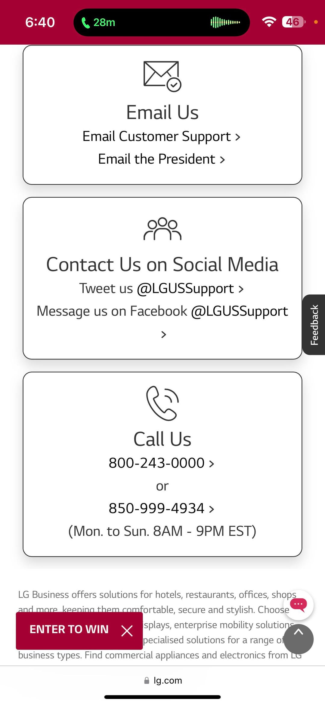 LG Out of Warranty Support