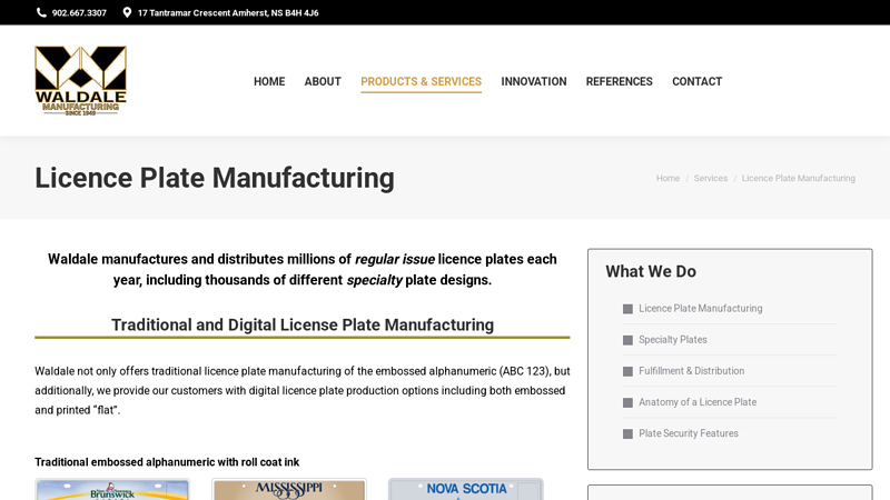 Licence Plate Manufacturing