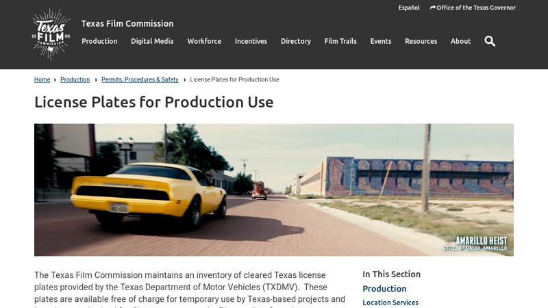 License Plates for Production Use