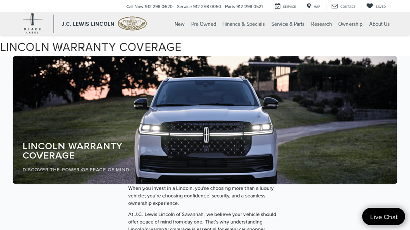Lincoln Warranty Coverage