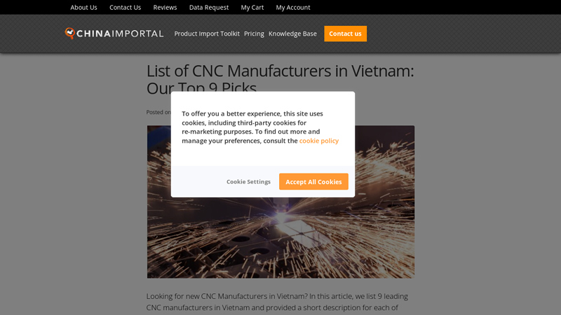 List of CNC Manufacturers in Vietnam