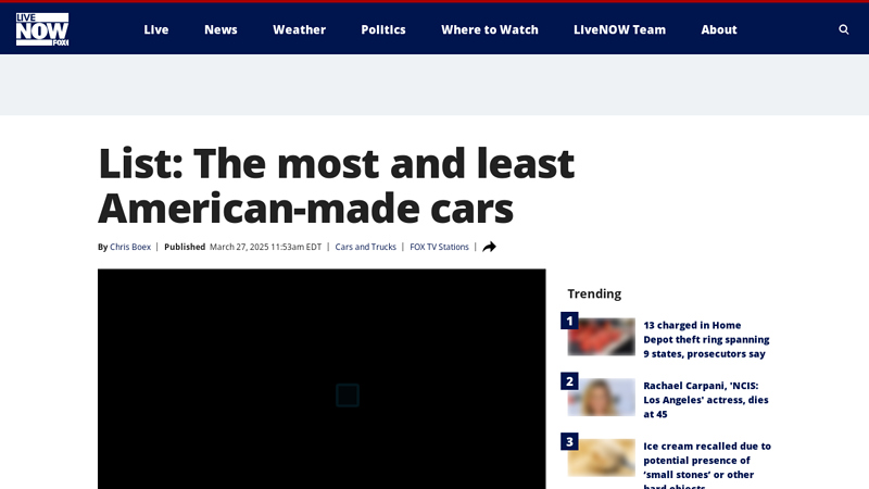 List: The most and least American-made cars
